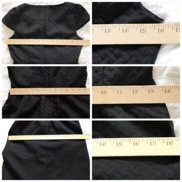 Anthro HD in Paris blk textured Empress dress, Siz - Picture 8 of 8